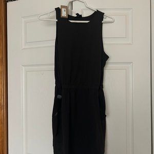 Prana Belted Black Dress with pockets Brand New w/ tags Size SM